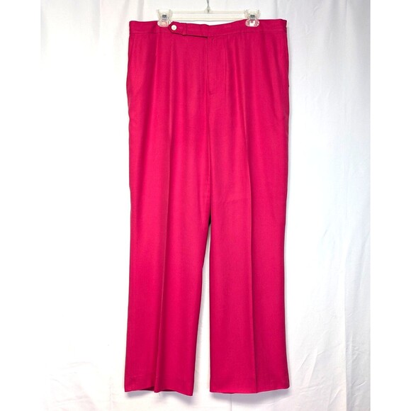 Lauren Ralph Lauren 100% Silk Dress Pants Plus 16W Pink Career Luxury Modern - Picture 1 of 12